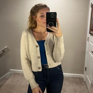 Cropped Long Sleeve Sweater